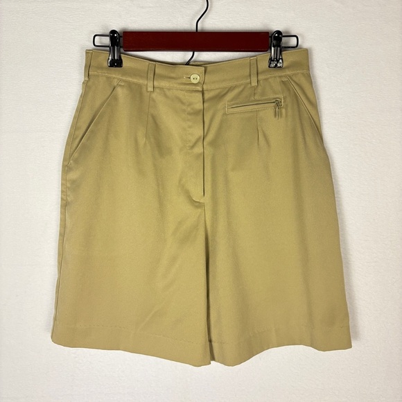 Tail Classic High Waisted Tan Golf Shorts 8 Inch Inseam - Picture 1 of 5